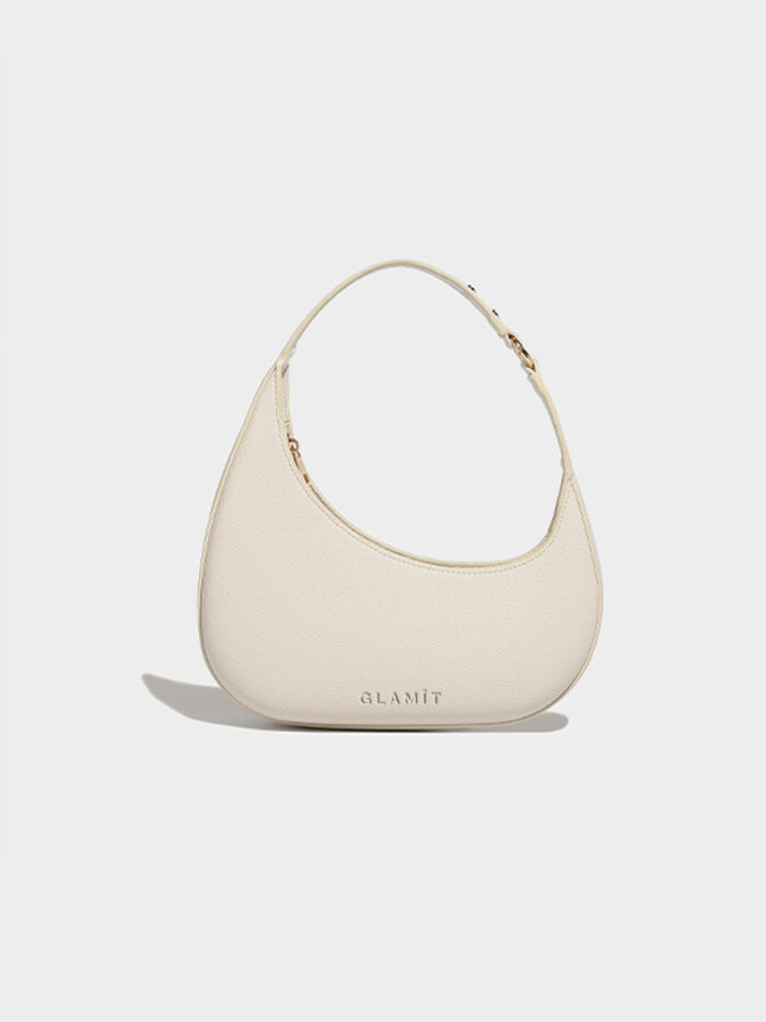 Crescent Shoulder Bag (Light cream white) - Image 1