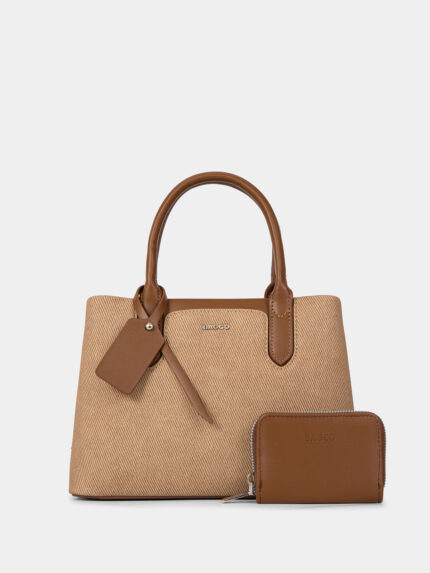 Zora Mini Tote Bag / 2 In One Combo (Beige)